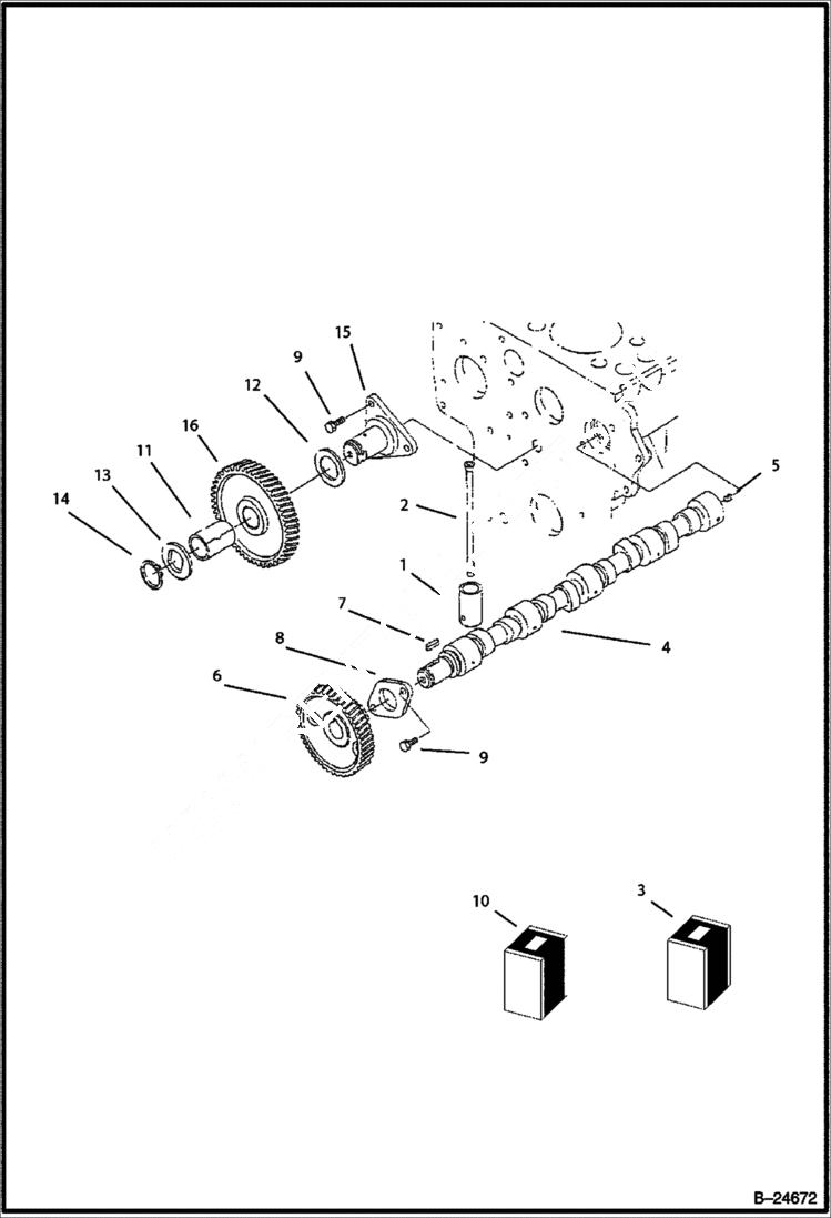 Схема запчастей Bobcat BL570 - MAIN BEARING CASE POWER UNIT