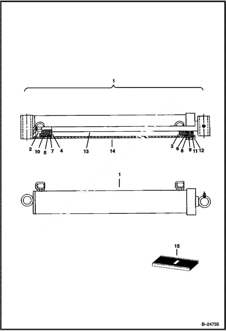 Схема запчастей Bobcat BACKHOE - BACKHOE (Boom Cylinder) (M06) M06 BACKHOE