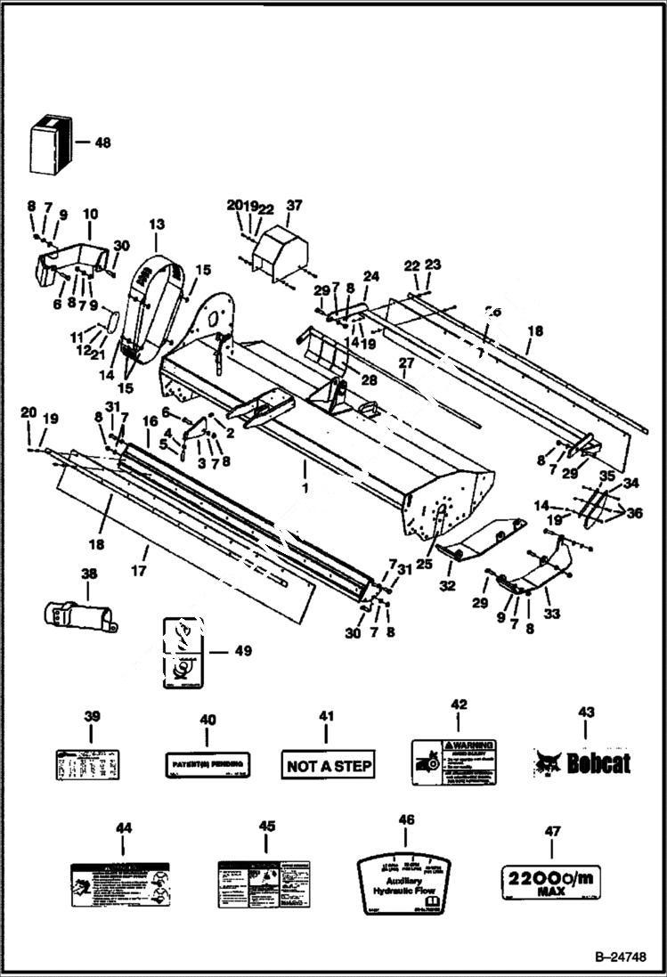 Схема запчастей Bobcat FLAIL CUTTER - FLAIL CUTTER (Main Frame) (FC175) (FC200) Loader