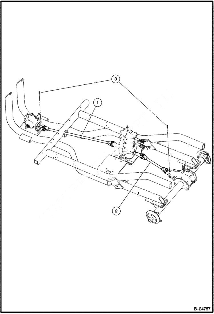 Схема запчастей Bobcat 2200 - PROP SHAFT DRIVE TRAIN