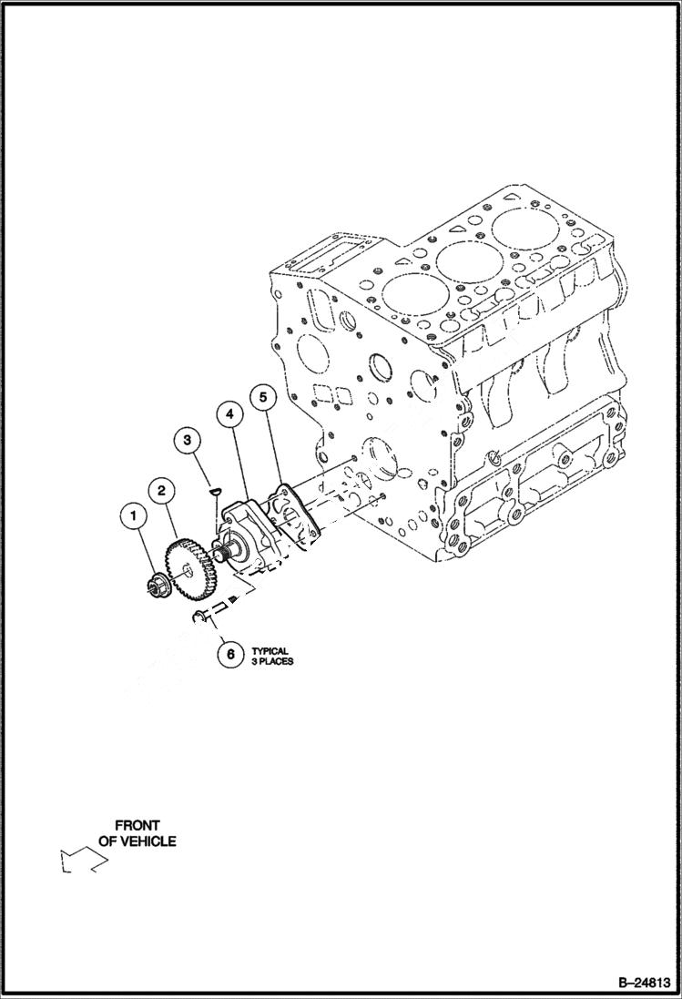 Схема запчастей Bobcat 2200 - OIL PUMP Diesel POWER UNIT