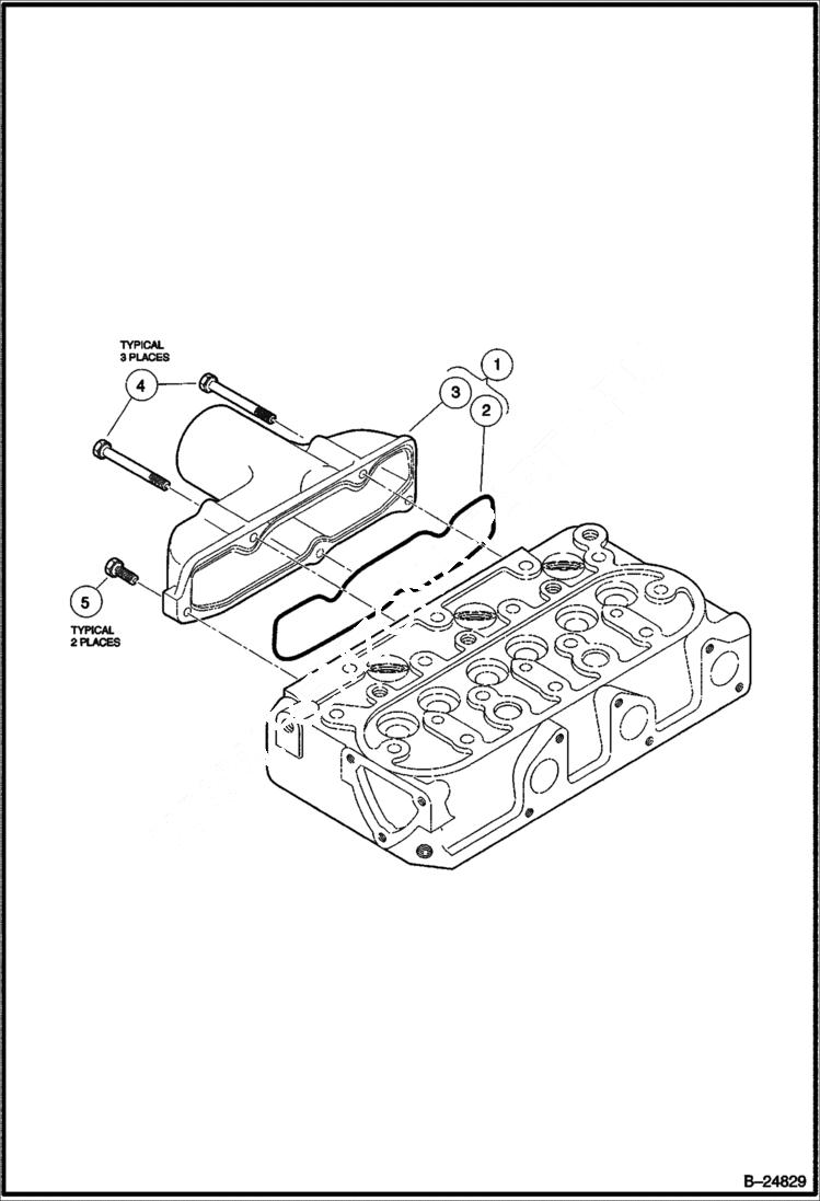 Схема запчастей Bobcat 2200 - INLET MANIFOLD Diesel 2353 11568 & Below POWER UNIT