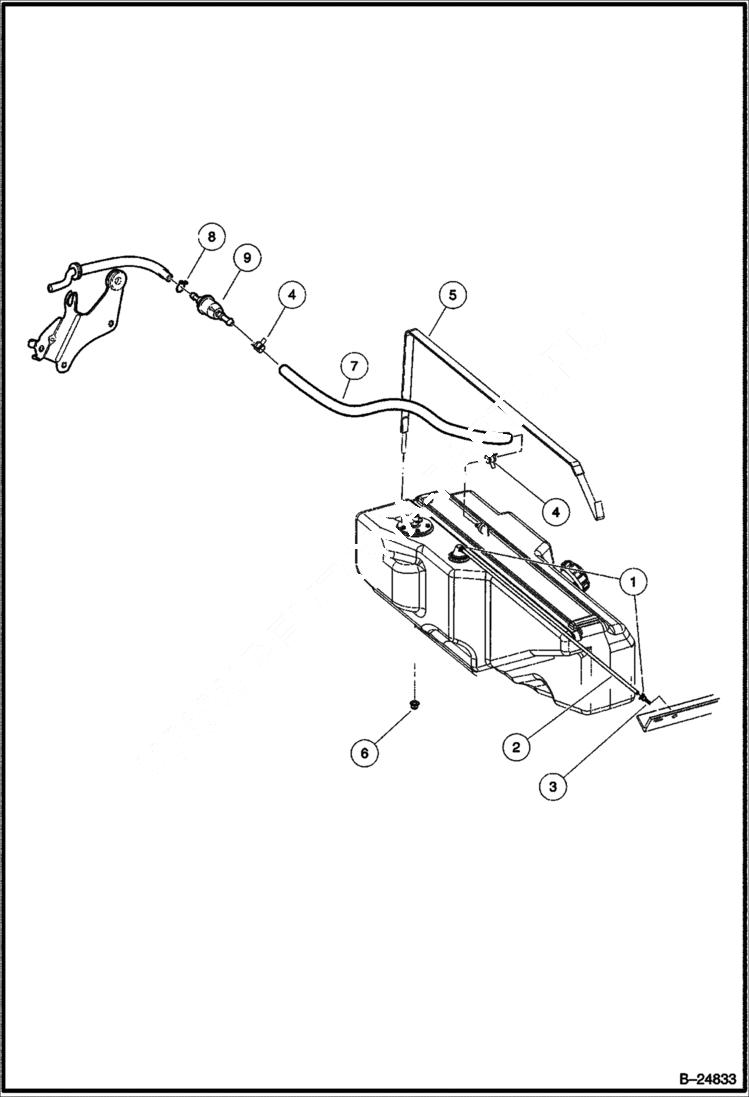 Схема запчастей Bobcat 2200 - FUEL SYSTEM Gasoline MAIN FRAME