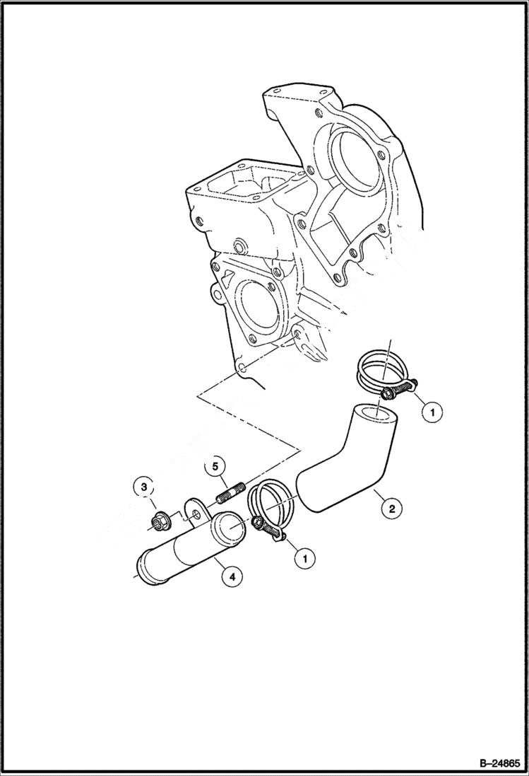 Схема запчастей Bobcat 2200 - BLOCK COOLANT PIPE Diesel POWER UNIT