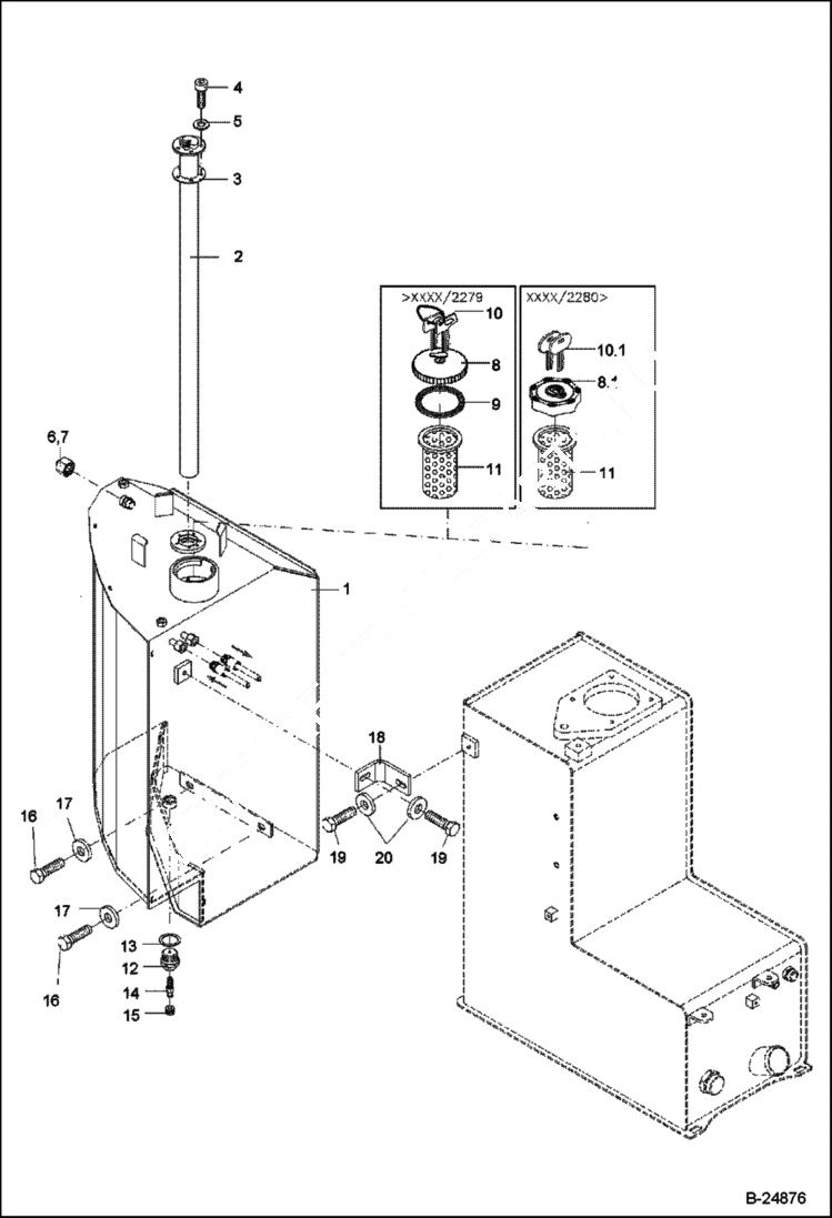 Схема запчастей Bobcat 442 - FUEL TANK POWER UNIT