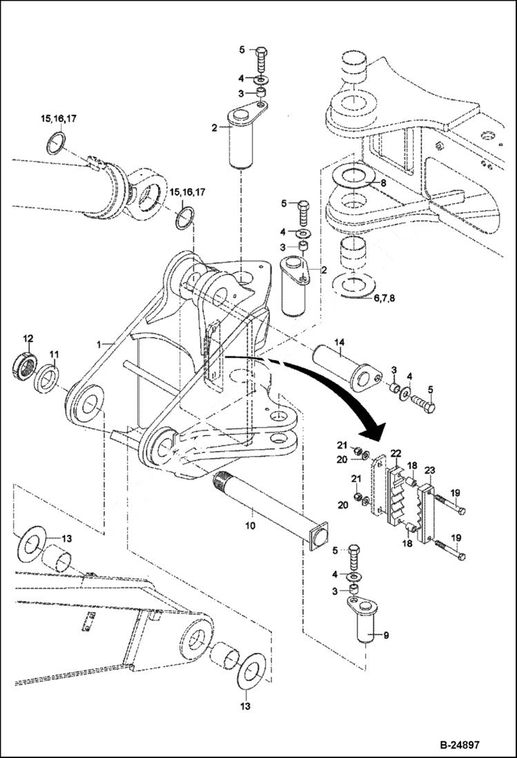 Схема запчастей Bobcat 442 - BOOM Circular WORK EQUIPMENT