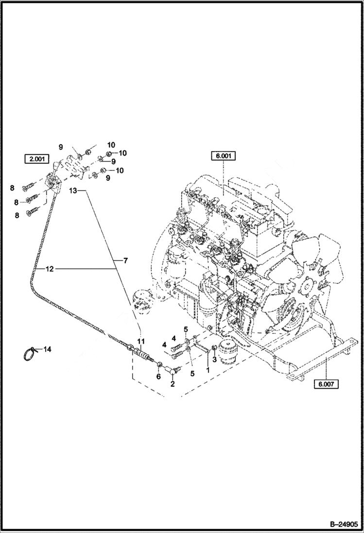 Схема запчастей Bobcat 442 - ACCELERATOR POWER UNIT