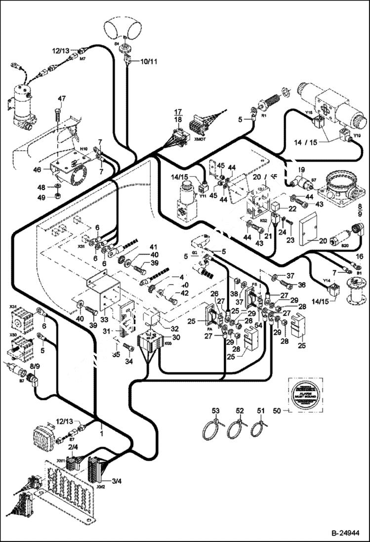 Схема запчастей Bobcat 442 - ELECTRIC INSTALLATION 5289 11379 & Below ELECTRICAL SYSTEM