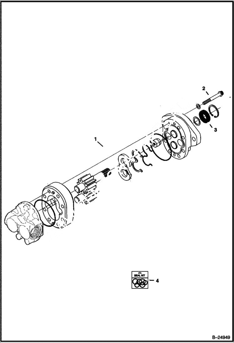 Схема запчастей Bobcat Mini Tracks Loaders - GEAR PUMP HYDRAULIC SYSTEM