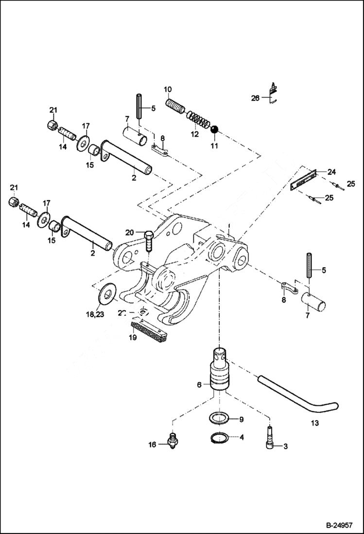 Схема запчастей Bobcat 442 - QUICK MOUNT HITCH Mechanic - Standard ACCESSORIES & OPTIONS