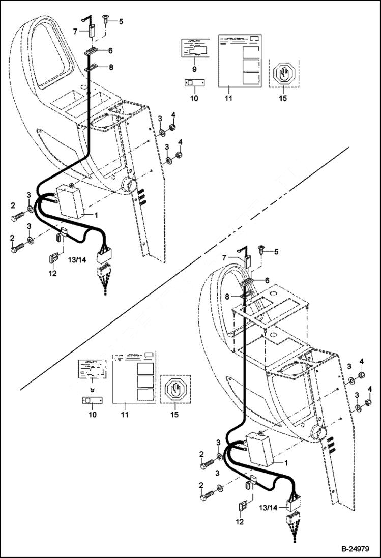 Схема запчастей Bobcat 442 - ELECTRIC INSTALLATION Immobilizer ELECTRICAL SYSTEM