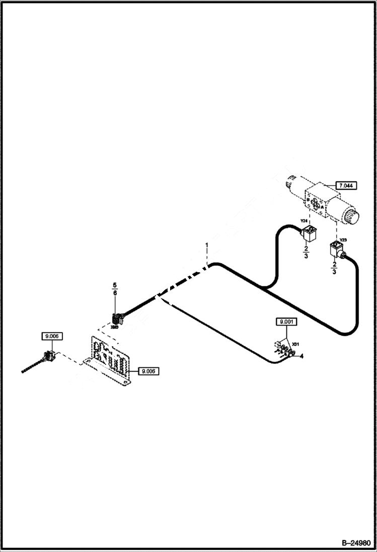 Схема запчастей Bobcat 442 - ELECTRIC INSTALLATION Control Circuit ELECTRICAL SYSTEM