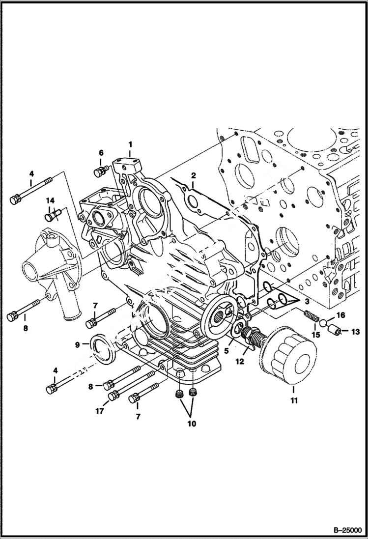 Схема запчастей Bobcat Mini Tracks Loaders - GEARCASE POWER UNIT