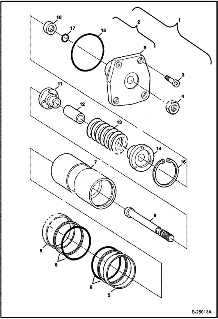 Схема запчастей Bobcat T-Series - HYDROSTATIC PUMP (Control) (RH) HYDROSTATIC SYSTEM