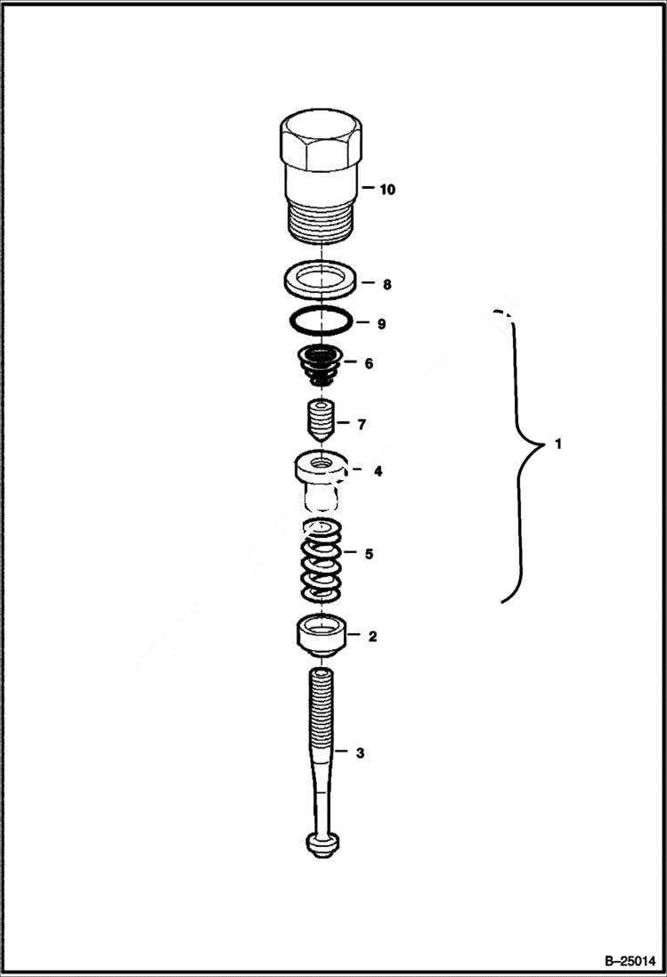 Схема запчастей Bobcat T-Series - HYDROSTATIC PUMP (High Pressure Relief Valve) (Selectable Joystick Controls) HYDROSTATIC SYSTEM