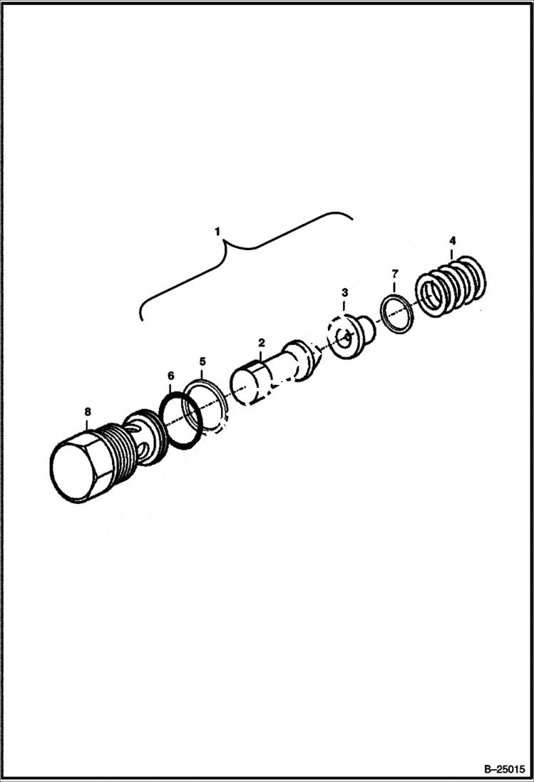 Схема запчастей Bobcat S-Series - HYDROSTATIC PUMP (Charge Pressure Relief Valve) (Selectable Joystick Controls) HYDROSTATIC SYSTEM