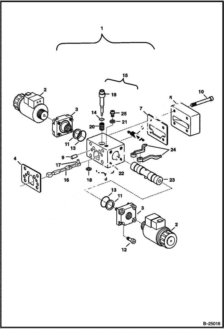 Схема запчастей Bobcat T-Series - HYDROSTATIC PUMP (Control Module) HYDROSTATIC SYSTEM