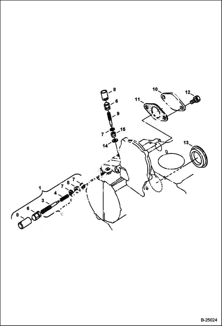 Схема запчастей Bobcat 400s - ENGINE STOP LEVER (Kubota D1005 Tier II) (S/N 538911001 & Above, 539011001 & Above) POWER UNIT