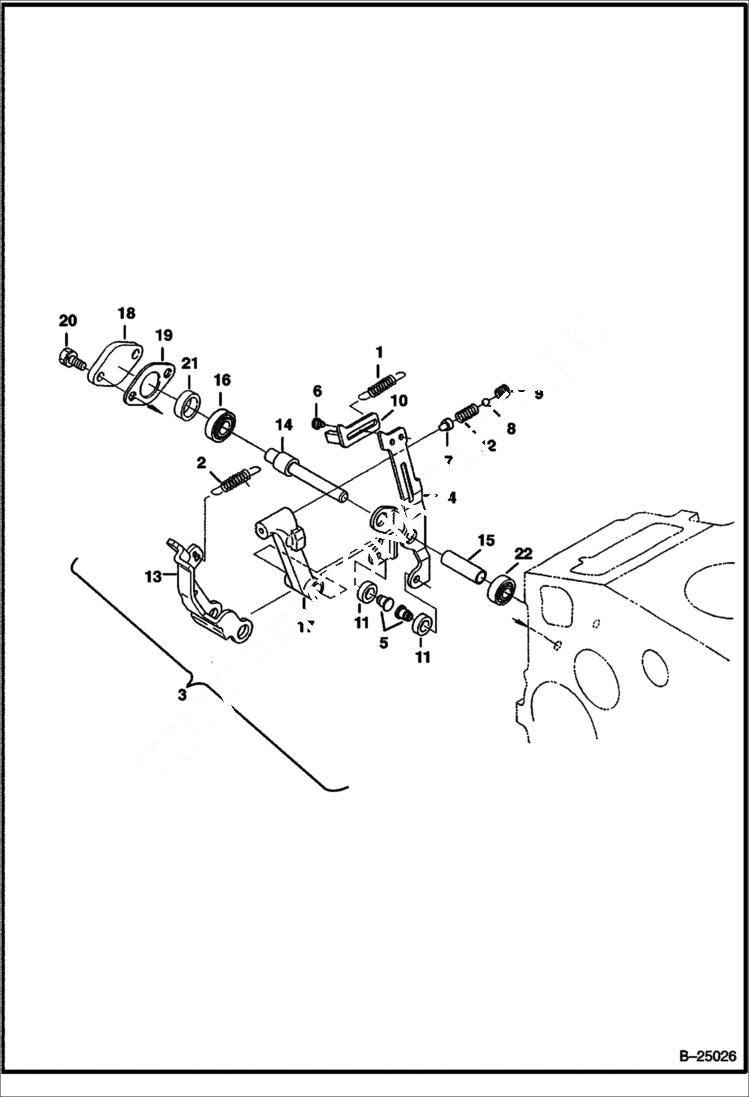 Схема запчастей Bobcat S-Series - GOVERNOR POWER UNIT