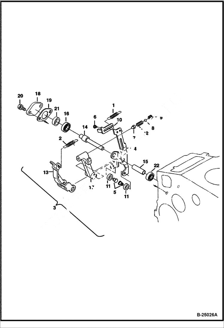 Схема запчастей Bobcat 400s - GOVERNOR (Kubota - D1005-E3B-BC-3)(Tier IV Replacement) REPLACEMENT ENGINE