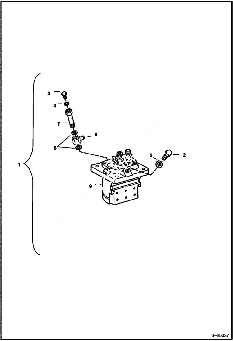 Схема запчастей Bobcat Mini Tracks Loaders - INJECTION PUMP (Kubota D722-E2B-BC-3) (Tier II Replacement) REPLACEMENT ENGINE