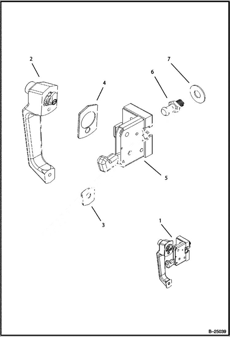 Схема запчастей Bobcat BL370 - ROPS/FOPS Lock CANOPY