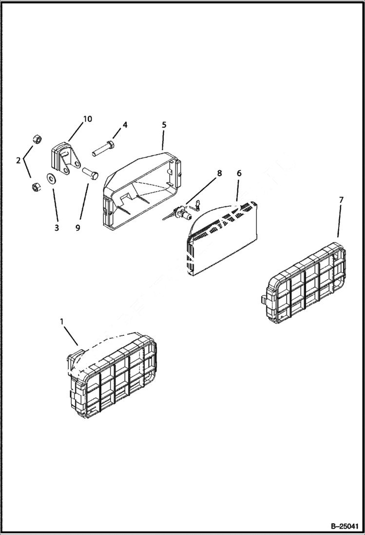 Схема запчастей Bobcat BL370 - ELECTRICAL CIRCUITRY (Working Lights) ELECTRICAL SYSTEM