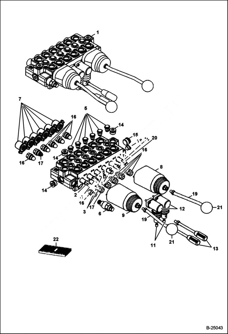 Схема запчастей Bobcat BACKHOE - BACKHOE (Control Valve) (M06) M06 BACKHOE