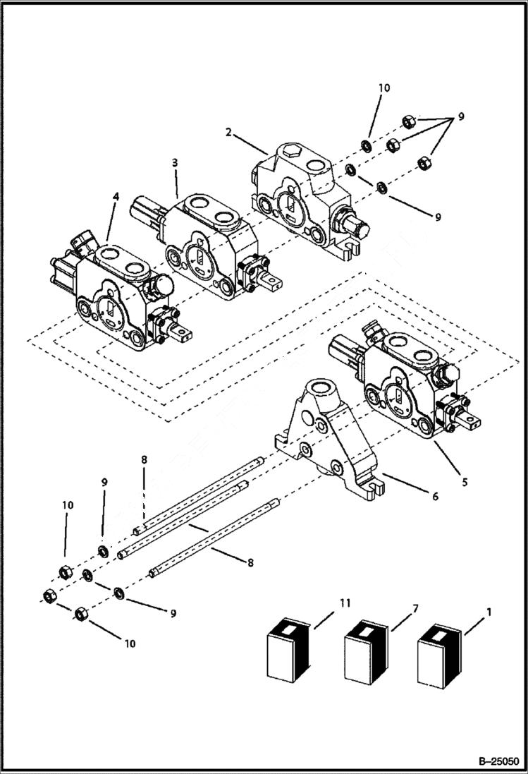 Схема запчастей Bobcat BL370 - HYDRAULIC CIRCUITRY (Loader Control Valve) HYDRAULIC SYSTEM