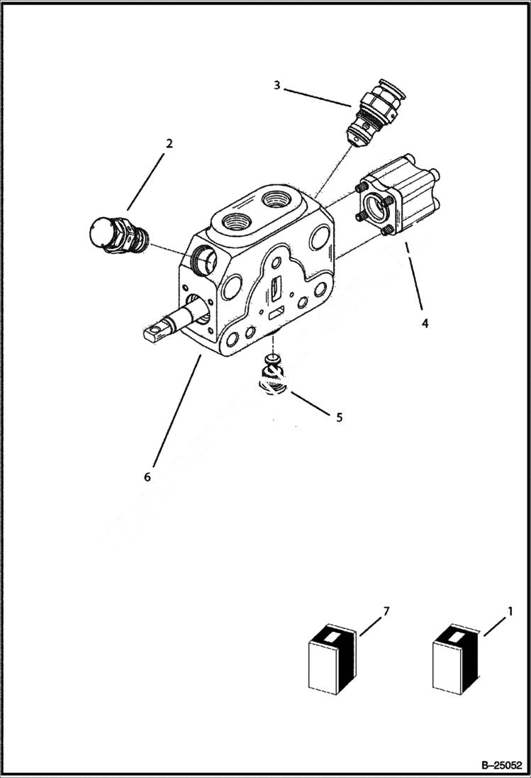 Схема запчастей Bobcat B300 - HYDRAULIC CIRCUITRY Backhoe Control Valve HYDRAULIC SYSTEM