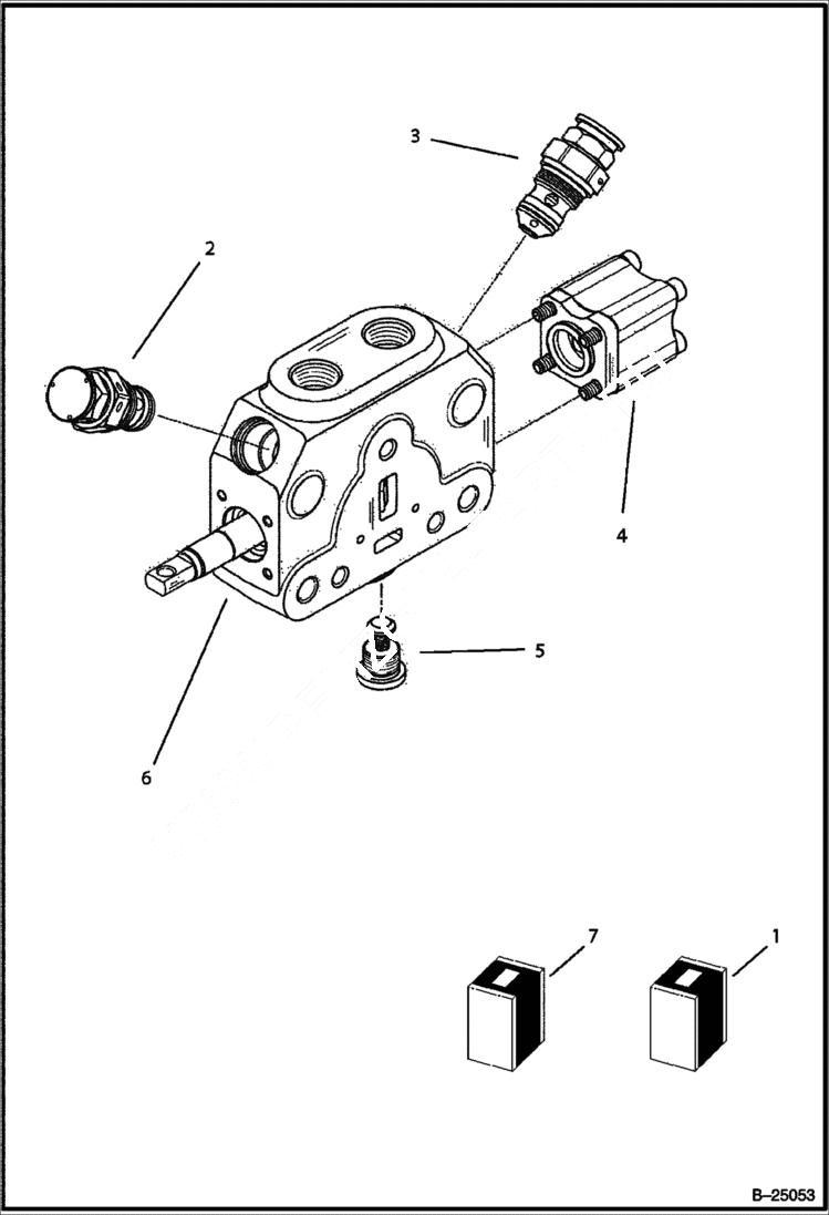 Схема запчастей Bobcat B300 - HYDRAULIC CIRCUITRY Backhoe Control Valve HYDRAULIC SYSTEM