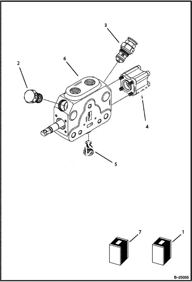 Схема запчастей Bobcat B300 - HYDRAULIC CIRCUITRY Backhoe control Valve HYDRAULIC SYSTEM