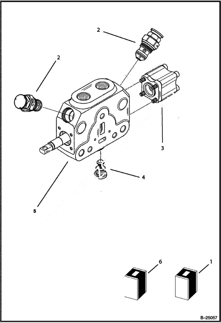 Схема запчастей Bobcat BL370 - HYDRAULIC CIRCUITRY (Backhoe Control Valve) HYDRAULIC SYSTEM