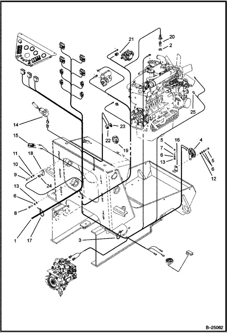 Схема запчастей Bobcat BL370 - ELECTRICAL CIRCUITRY ELECTRICAL SYSTEM