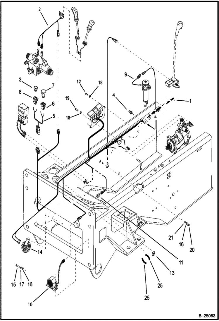 Схема запчастей Bobcat BL370 - ELECTRICAL CIRCUITRY ELECTRICAL SYSTEM