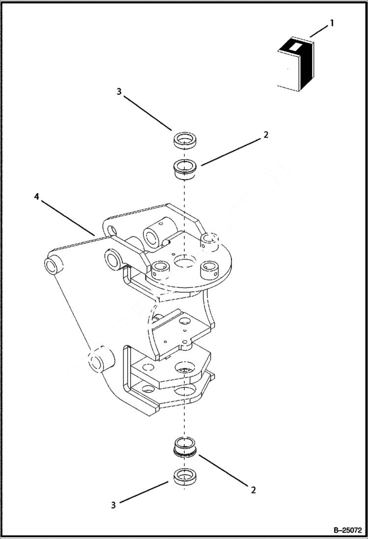 Схема запчастей Bobcat B300 - SWING, BUSHING Center Mount Backhoe HYDRAULIC SYSTEM