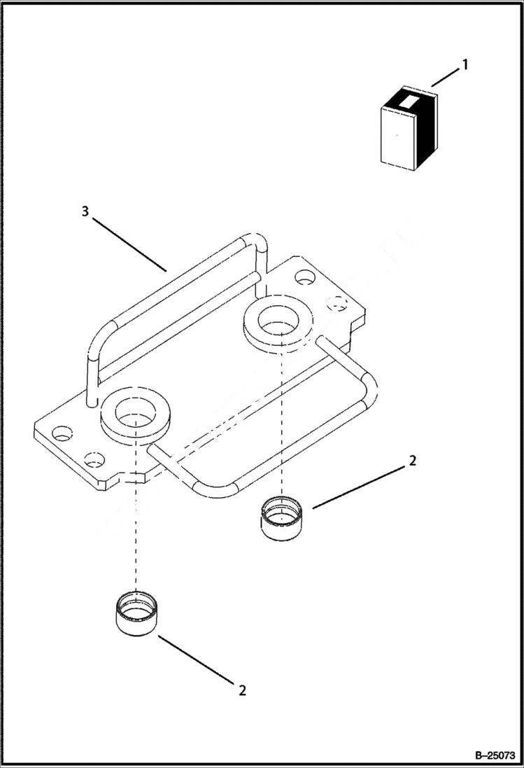 Схема запчастей Bobcat B300 - HOLDER & BUSHING Center Mount Backhoe HYDRAULIC SYSTEM