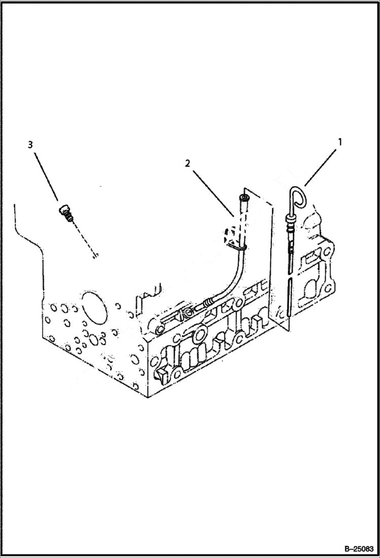 Схема запчастей Bobcat B300 - DIPSTICK & GUIDE Tier II 5731 11001 & Above POWER UNIT