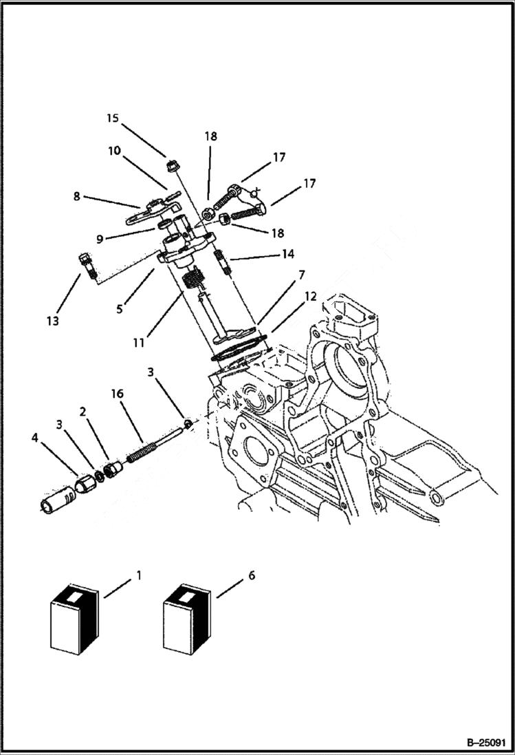 Схема запчастей Bobcat BL370 - SPEED CONTROL PLATE (Tier II) (S/N 5732 11001 & Above) POWER UNIT