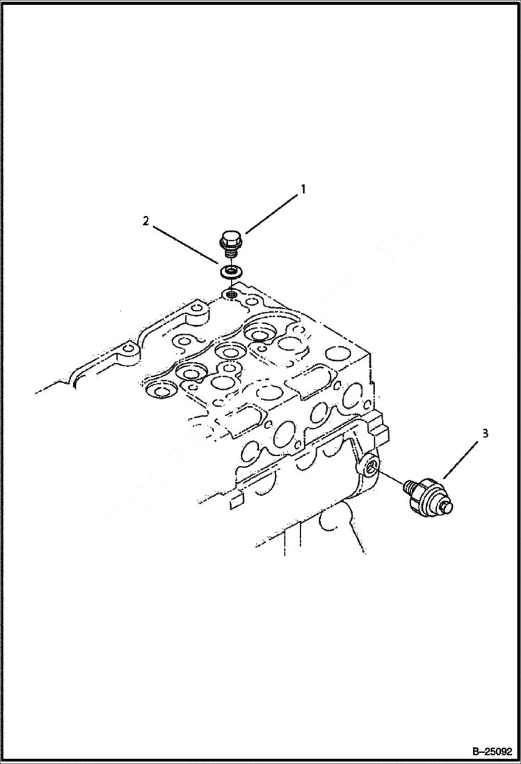Схема запчастей Bobcat BL370 - OIL SWITCH & PLUG (Tier II) (S/N 5732 11001 & Above) POWER UNIT