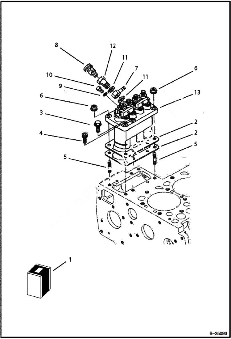 Схема запчастей Bobcat B300 - INJECTION PUMP Tier II 5731 11001 & Above POWER UNIT