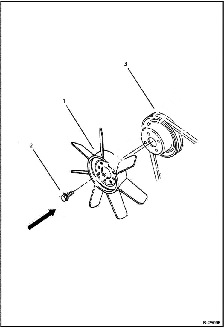 Схема запчастей Bobcat B300 - FAN Tier II 5731 11001 & Above POWER UNIT