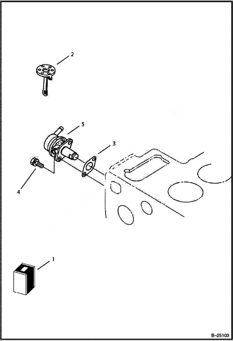 Схема запчастей Bobcat B300 - FUEL PUMP Tier II 5731 11001 & Above POWER UNIT