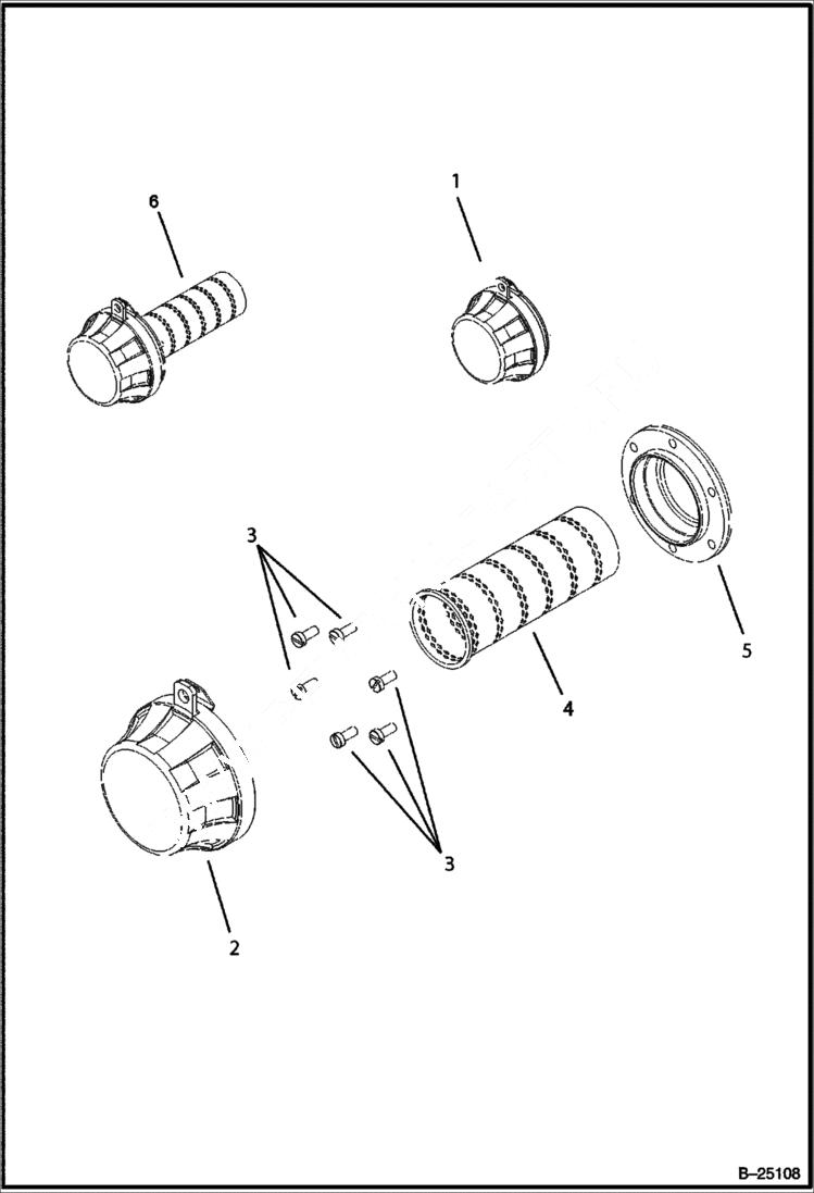 Схема запчастей Bobcat BL370 - HYDRAULIC OIL FITTING Tier II 5732 11001 & Above POWER UNIT