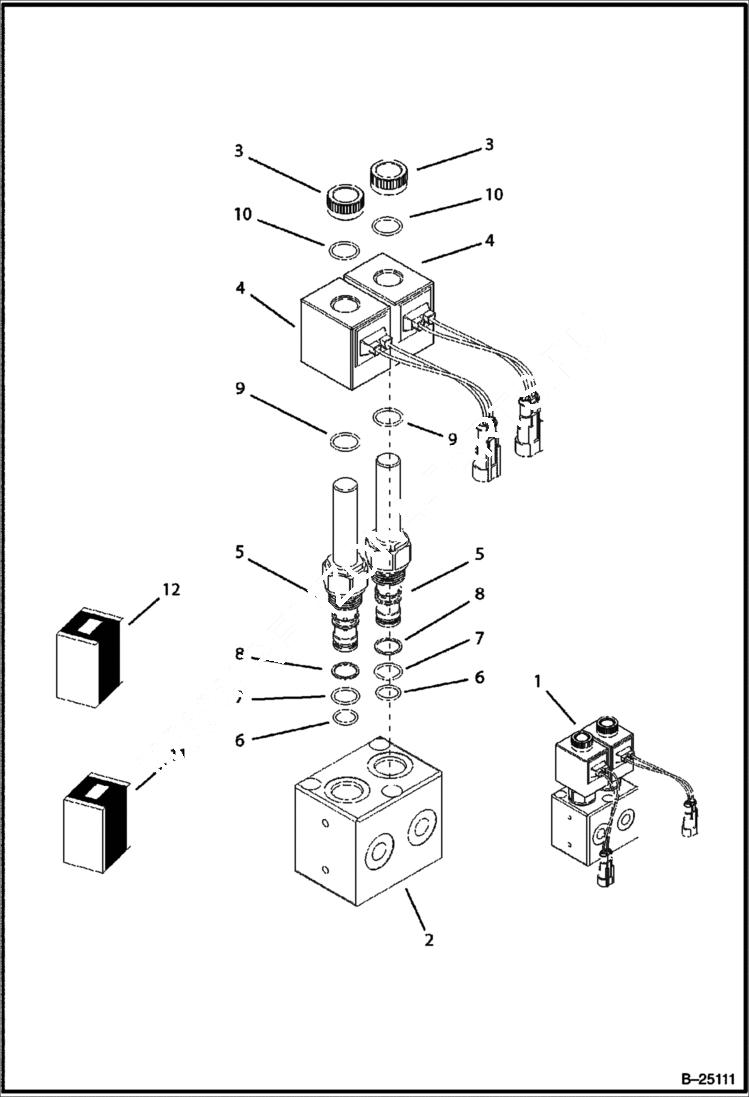 Схема запчастей Bobcat B300 - HYDRAULIC CIRCUITRY Valve HYDRAULIC SYSTEM