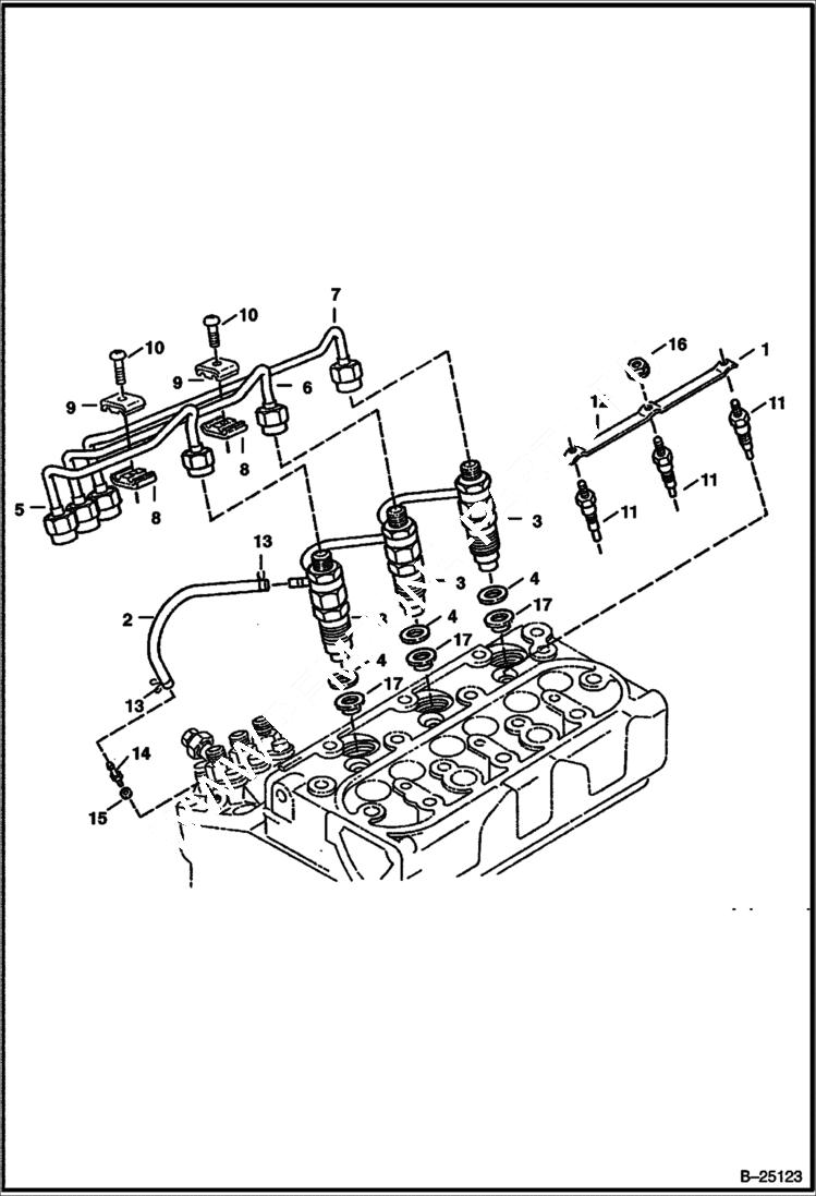 Схема запчастей Bobcat 400s - INJECTOR NOZZLES (Kubota D722-E2B-BC-1) REPLACEMENT ENGINE