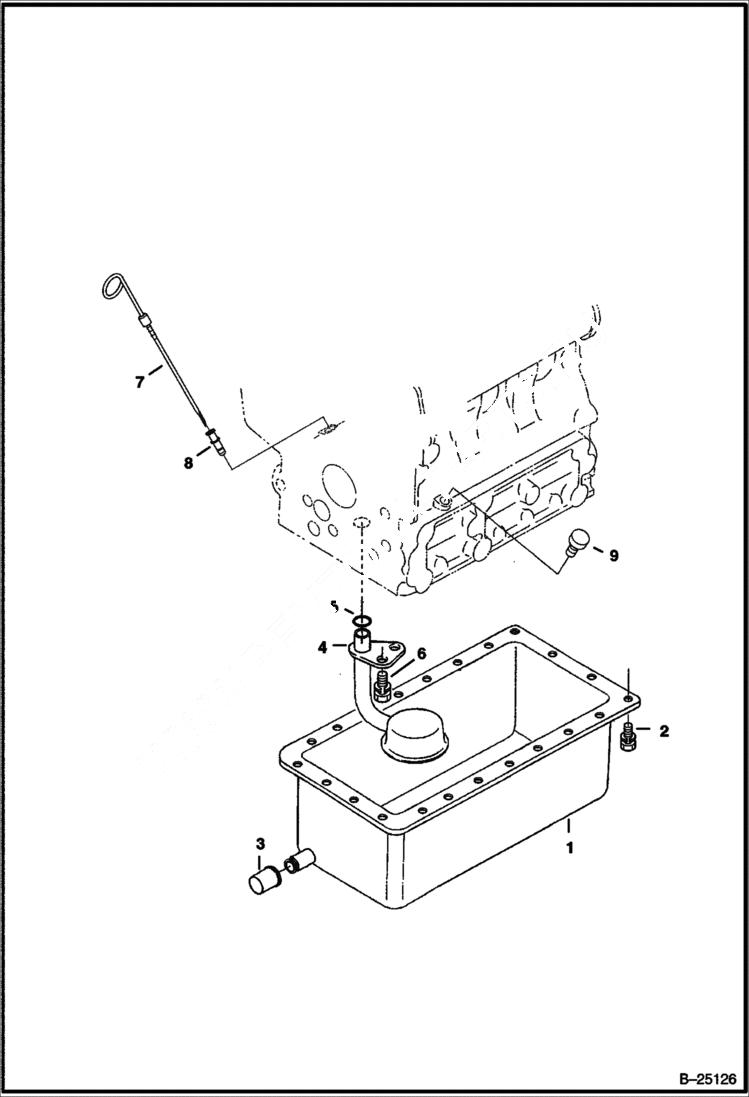 Схема запчастей Bobcat 323 - OIL PAN POWER UNIT