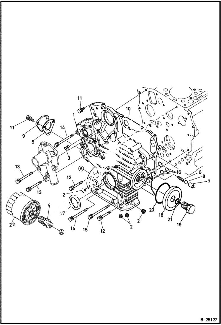 Схема запчастей Bobcat 323 - GEARCASE (Kubota D722-E2B-BC-5) (S/N 562411001 & Abv) POWER UNIT