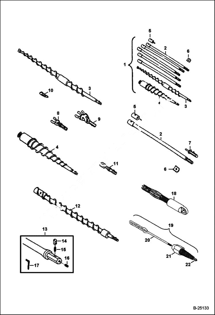 Схема запчастей Bobcat BORING ATTACHMENT - BORING ATTACHMENT (Boring Tools) Loader