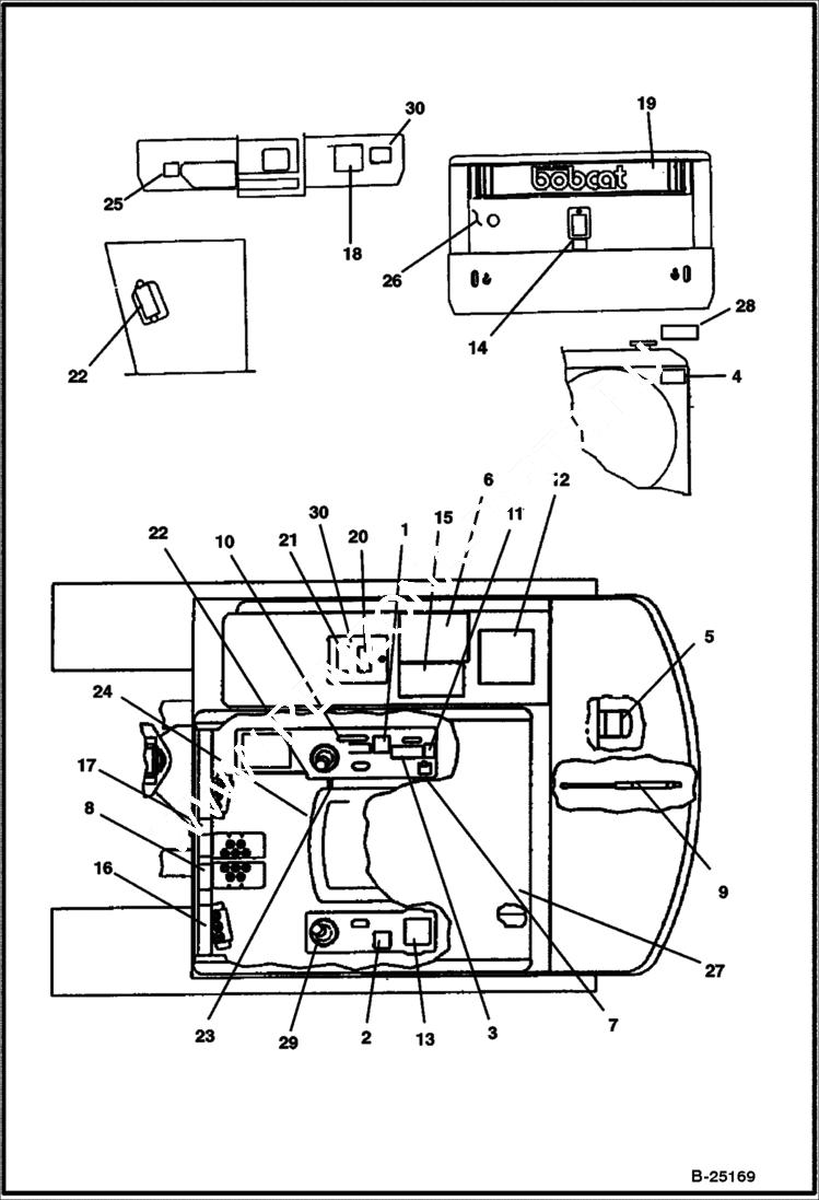 Схема запчастей Bobcat 334 - DECALS (S/N 512915200 & Above, 516711001 & Above and 517711001 & Above) ACCESSORIES & OPTIONS